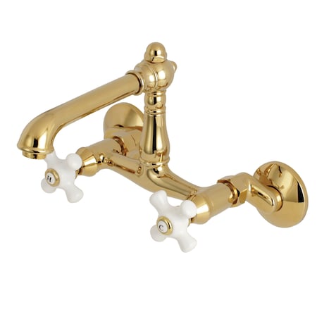 English Country KS7222PX 6-Inch Adjustable Center Wall Mount Kitchen Faucet KS7222PX